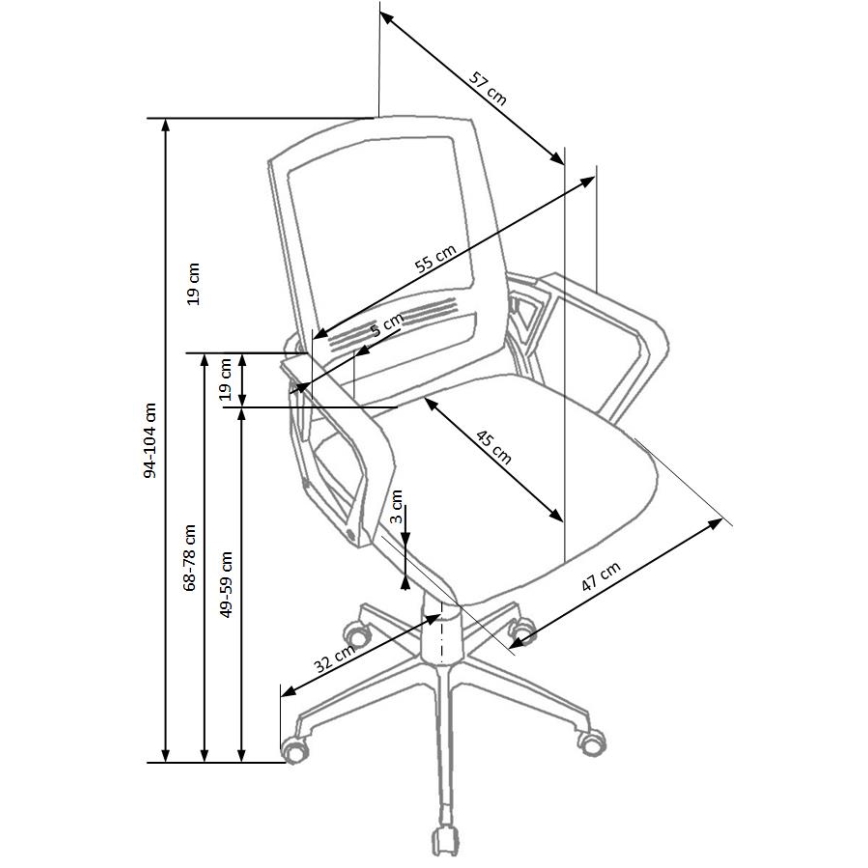 Toimistotuoli RIMAQ, valkoinen