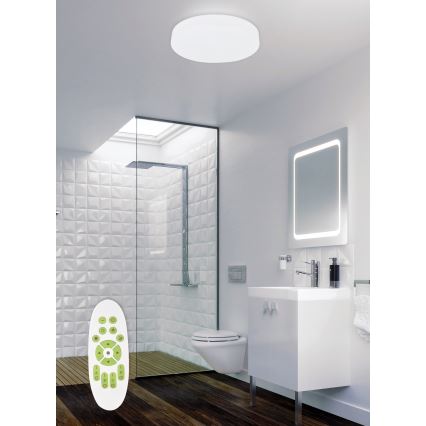 Top Light - Himmennettävä kylpyhuoneen LED-kattovalaisin TWISTER LED/51W/230V IP44 + kauko-ohjaus