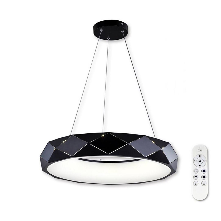 Top Light - Himmennettävä LED-kattokruunu johdossa APOLO LED/45W/230V musta + kauko-ohjaus