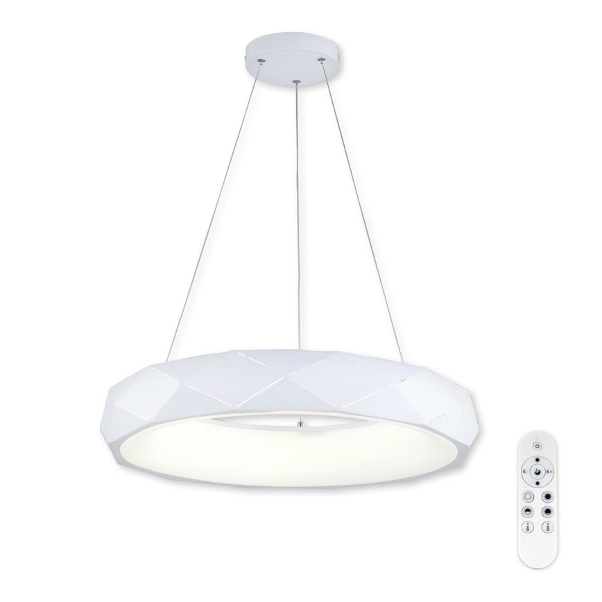 Top Light - Himmennettävä LED-kattokruunu johdossa APOLO LED/45W/230V valkoinen + kauko-ohjaus