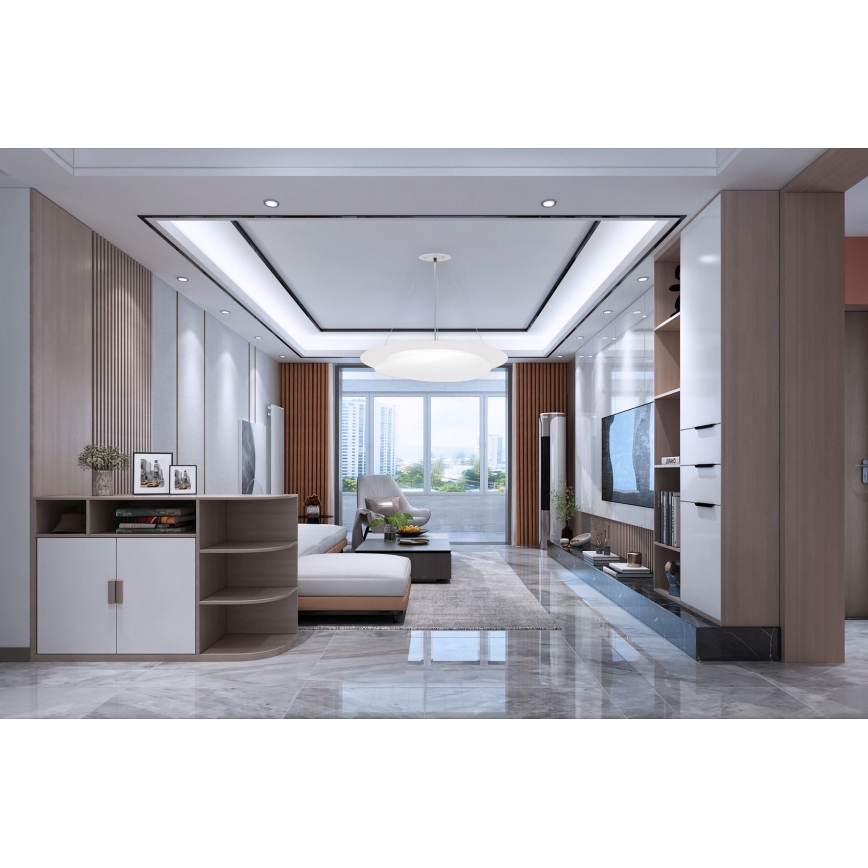 Top Light - Himmennettävä LED-kattokruunu johdossa STONE LED/51W/230V 3000-6500K + kauko-ohjaus