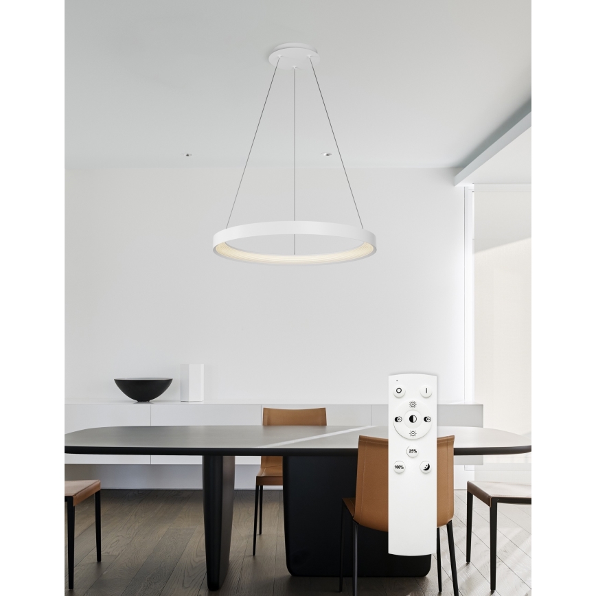 Top Light - Himmennettävä LED-kattokruunu johdossa ORBIT LED/40W/230V 3000-6500K halkaisija 50 cm valkoinen + kauko-ohjaus