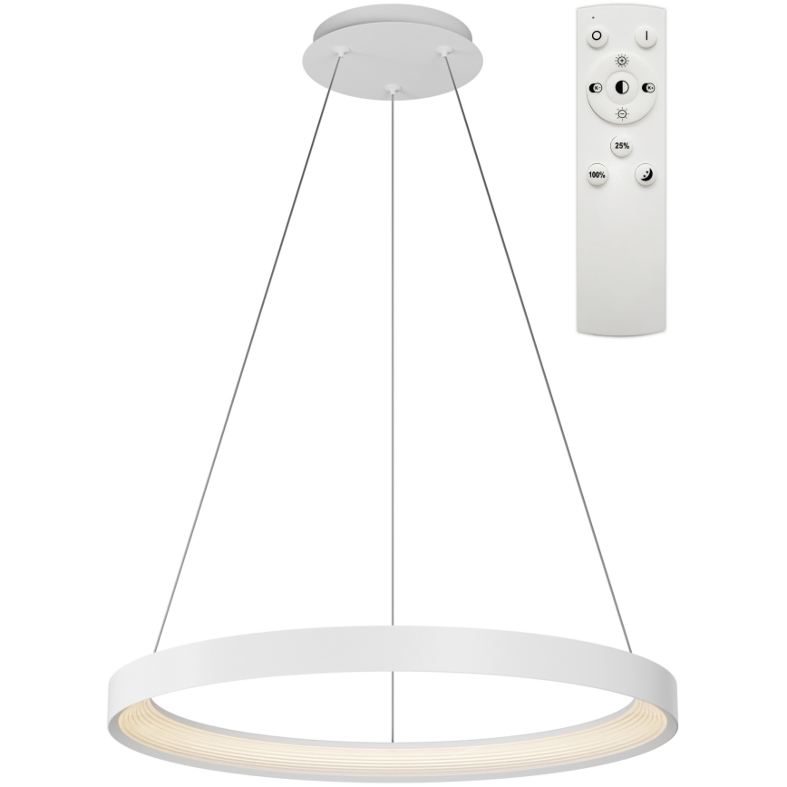 Top Light - Himmennettävä LED-kattokruunu johdossa ORBIT LED/40W/230V 3000-6500K halkaisija 50 cm valkoinen + kauko-ohjaus