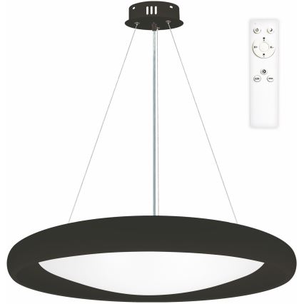 Top Light - Himmennettävä LED-kattokruunu johdossa SALERNO LED/60W/230V 3000-6500K halkaisija 60 cm musta + kauko-ohjaus