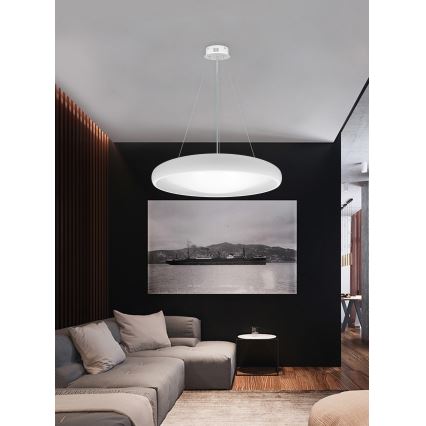 Top Light - Himmennettävä LED-kattokruunu johdossa SALERNO LED/60W/230V 3000-6500K halkaisija 60 cm valkoinen + kauko-ohjaus