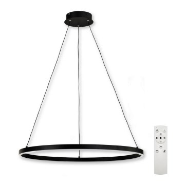 Top Light - Himmennettävä LED-kattokruunu johdossa SATURN LED/30W/230V 3000-6500K musta + kauko-ohjaus