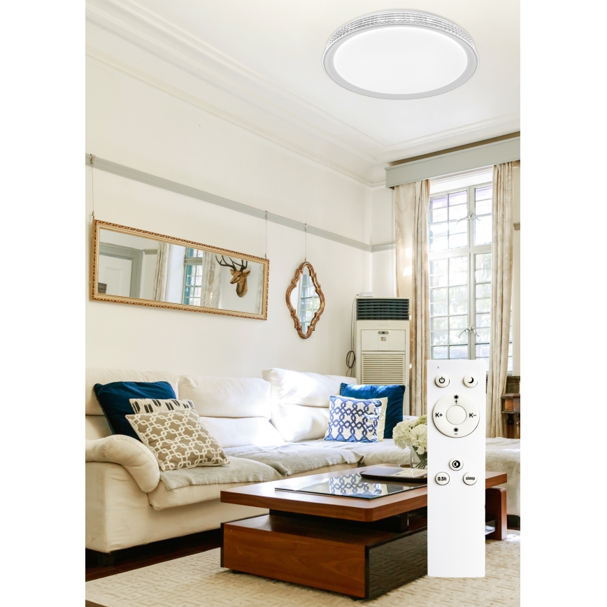 Top Light - Himmennettävä LED-kattovalaisin SAFIR LED/51W/230V 3000-6500K halkaisija 48 cm + kauko-ohjaus