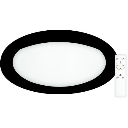 Top Light - Himmennettävä LED-kattovalaisin SALERNO LED/60W/230V 3000-6500K halkaisija 60 cm musta + kauko-ohjaus