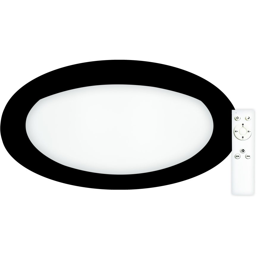Top Light - Himmennettävä LED-kattovalaisin SALERNO LED/60W/230V 3000-6500K halkaisija 60 cm musta + kauko-ohjaus