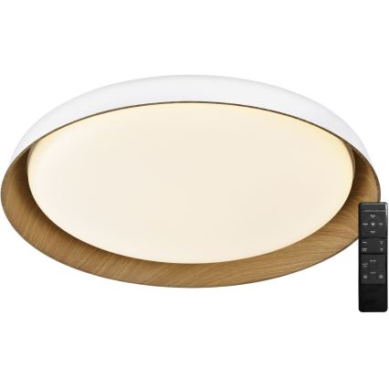 Top Light - Himmennettävä LED-kattovalaisin SATELLITE LED/48W/230V 3000-6500K halkaisija 53 cm valkoinen/ruskea + kauko-ohjaus