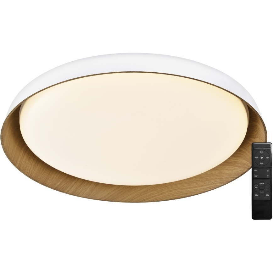 Top Light - Himmennettävä LED-kattovalaisin SATELLITE LED/48W/230V 3000-6500K halkaisija 53 cm valkoinen/ruskea + kauko-ohjaus
