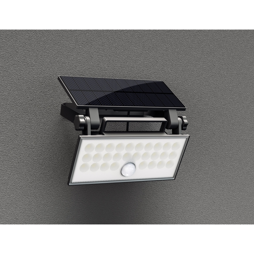 Top Light - LED Aurinkokenno seinävalonheitin anturilla HELEON PRO LED/8W/3,7V IP65 4000K