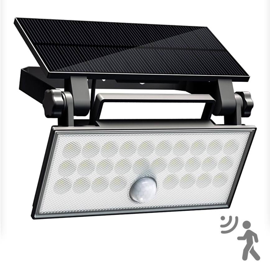 Top Light - LED Aurinkokenno seinävalonheitin anturilla HELEON PRO LED/8W/3,7V IP65 4000K