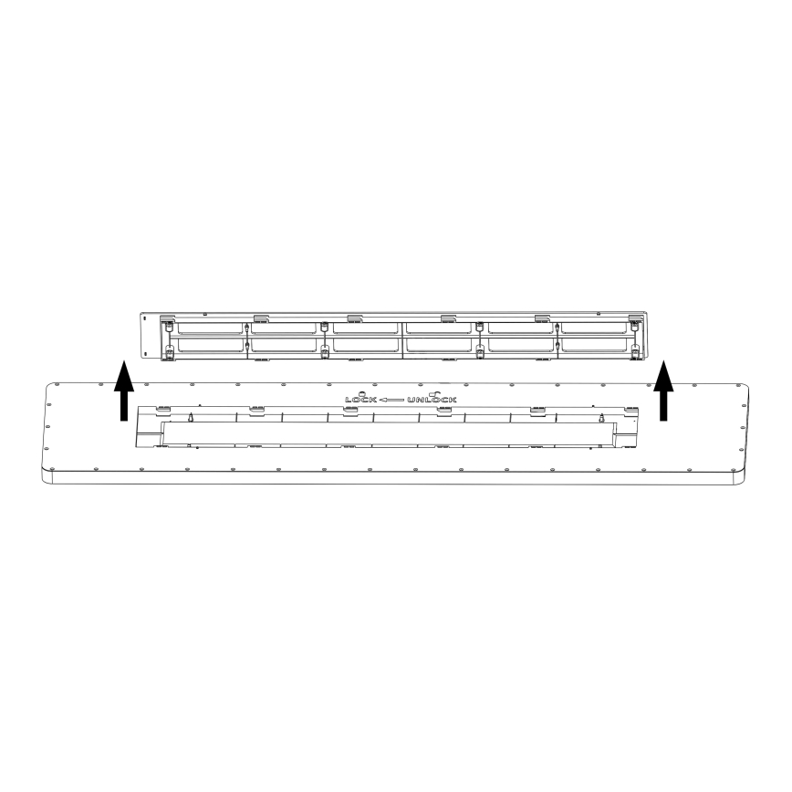 Top Light - LED Himmennetty kiinteä paneeli REVIT LED/70W/230V 3000-6500K 120x30 cm musta + kauko-ohjaus
