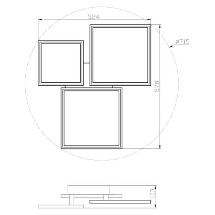 Top Light - LED-himmennyskattokruunu MERKUR LED/50W/230V 3000-6500K valkoinen + kauko-ohjaus