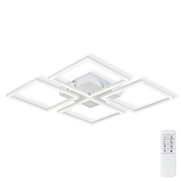 Top Light - LED-himmennyskattokruunu RIVIERA 4xLED/16,25W/230V kulmikas valkoinen + kauko-ohjaus