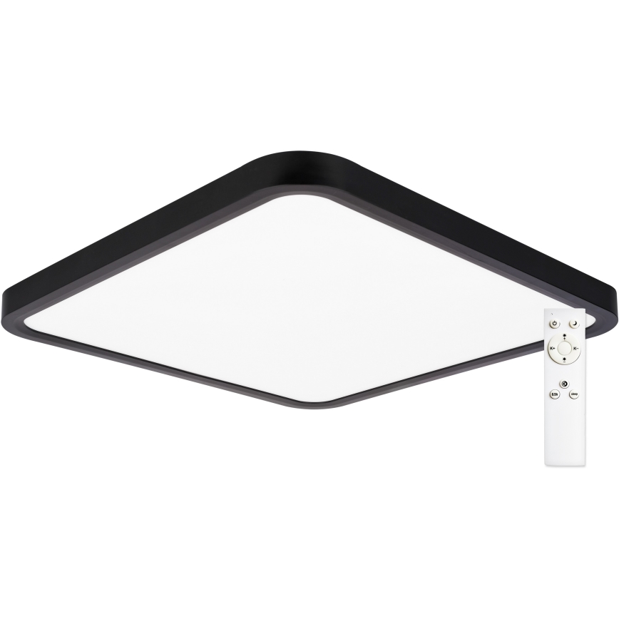 Top Light - Himmennettävä LED-kattovalaisin REVIT LED/36W/230V 3000-6500K 40x40 cm musta + kauko-ohjaus