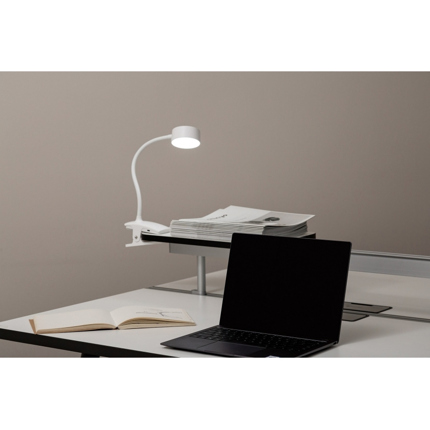 Top Light - LED Kosketus Himennettävä pöytälamppu, jossa klipsi BELLA LED/4,8W/5V 3000-6500K valkoinen