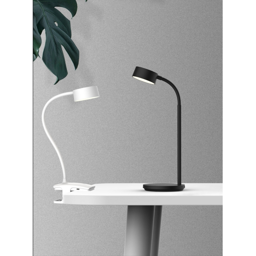 Top Light - LED Kosketus Himennettävä pöytälamppu, jossa klipsi BELLA LED/4,8W/5V 3000-6500K valkoinen