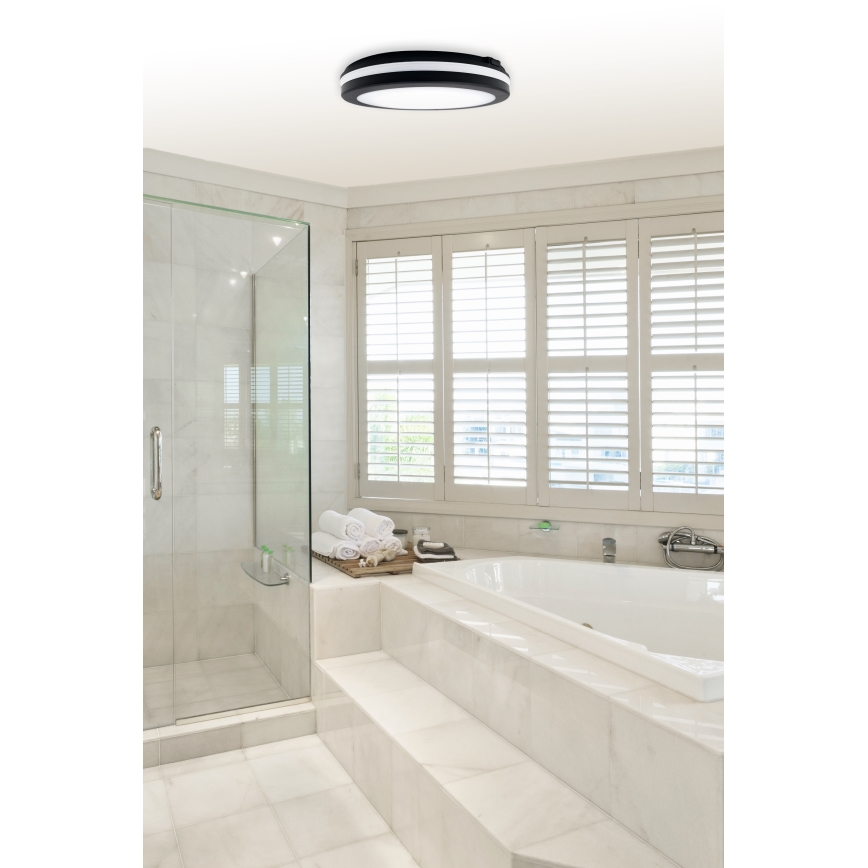 Top Light - LED-kylpyhuoneen kattovalaisin COMET LED/40W/230V 3000/4000/6500K IP54 musta halkaisija 40 cm