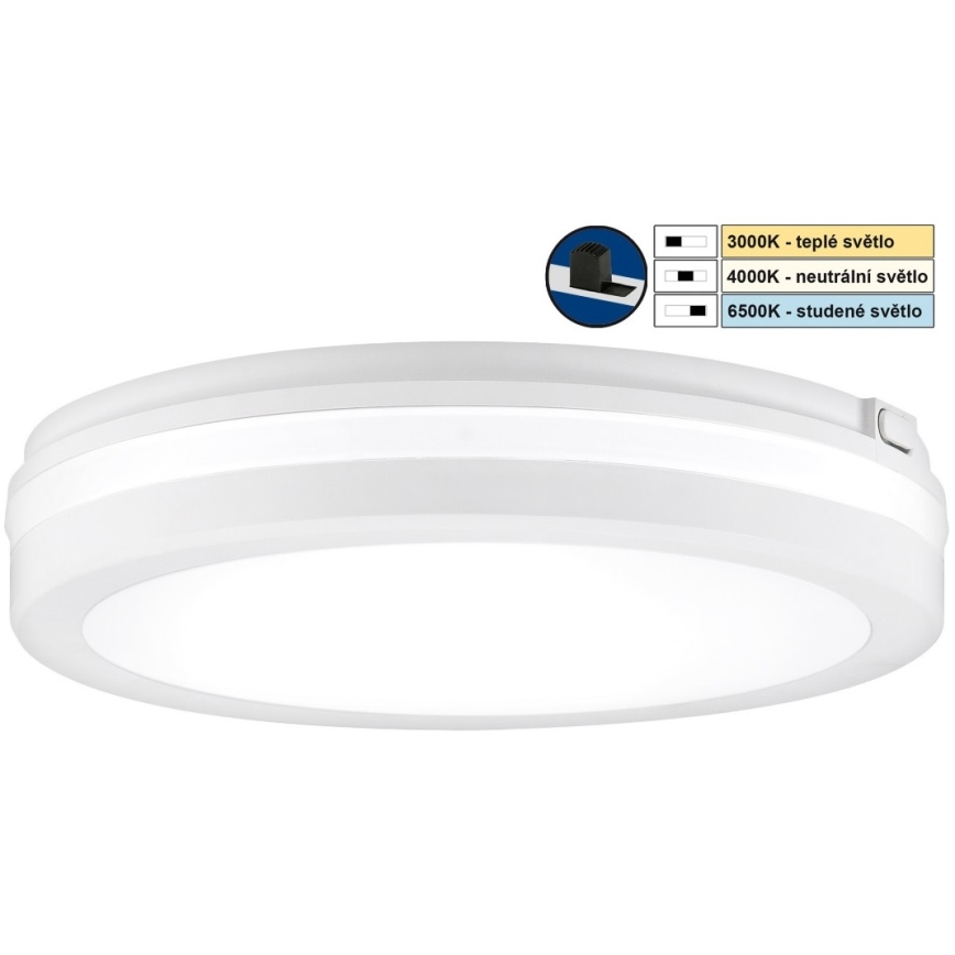 Top Light - LED-kylpyhuoneen valo COMET LED/15W/230V 3000/4000/6500K IP54 halkaisija 20 cm valkoinen