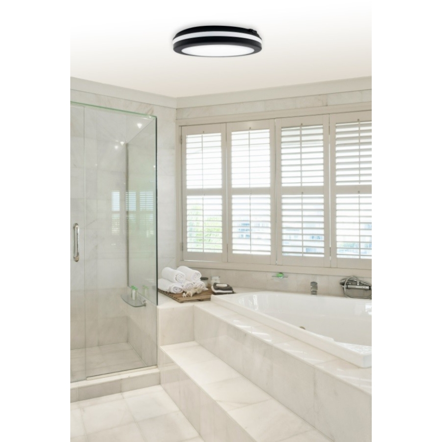 Top Light - LED-kylpyhuoneen valo COMET LED/24W/230V 3000/4000/6500K IP54 halkaisija 30 cm musta