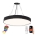 Top Light - LED RGB Himmennettävä kattokruunu johdossa METAL LED/60W/230V Wi-Fi Tuya musta + kauko-ohjaus