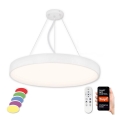 Top Light - LED RGB Himmennettävä kattokruunu johdossa METAL LED/60W/230V Wi-Fi Tuya valkoinen + kauko-ohjaus