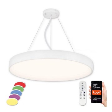 Top Light - LED RGB Himmennettävä kattokruunu johdossa METAL LED/60W/230V Wi-Fi Tuya valkoinen + kauko-ohjaus
