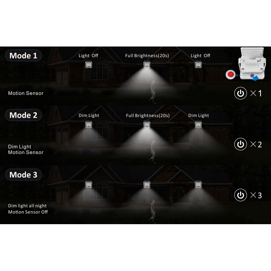 Top Light - LED Solar seinä valonheitin anturilla HELEON S LED/5W/3,7V IP65 4000K 1800 mAh