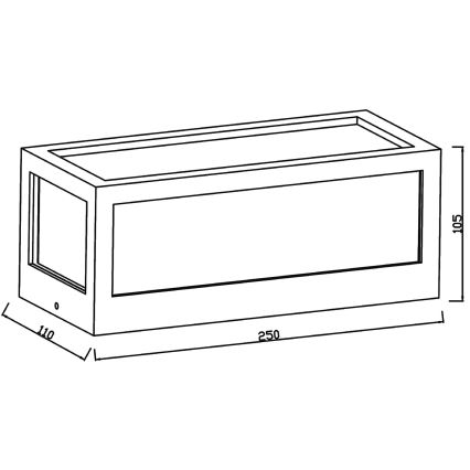 Top Light - LED-ulkoseinävalaisin BURGOS LED/20W/230V IP44 4000K