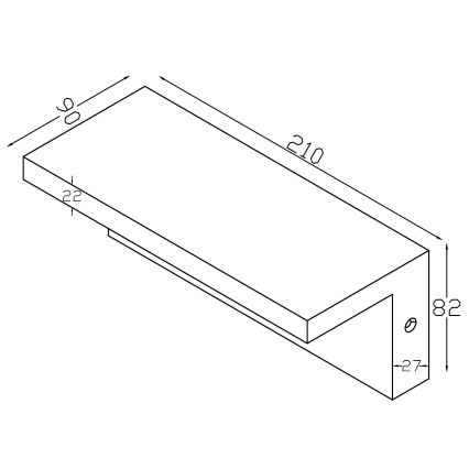 Top Light - LED-ulkoseinävalaisin ELON LED/10W/230V 4000K IP54