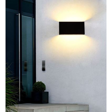 Top Light - LED-ulkoseinävalaisin OBLIGO LED/12W/230V IP65 musta