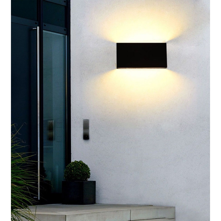 Top Light - LED-ulkoseinävalaisin OBLIGO LED/12W/230V IP65 musta