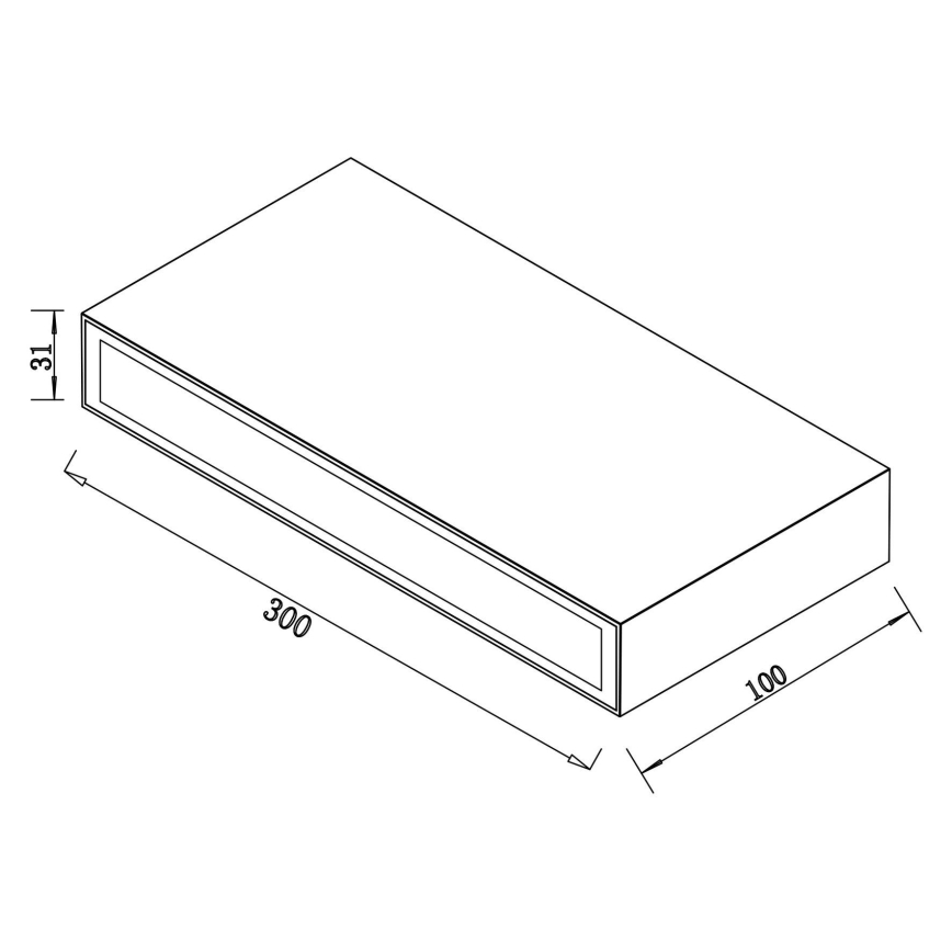 Top Light - LED-ulkoseinävalaisin OBLIGO LED/12W/230V IP65 musta