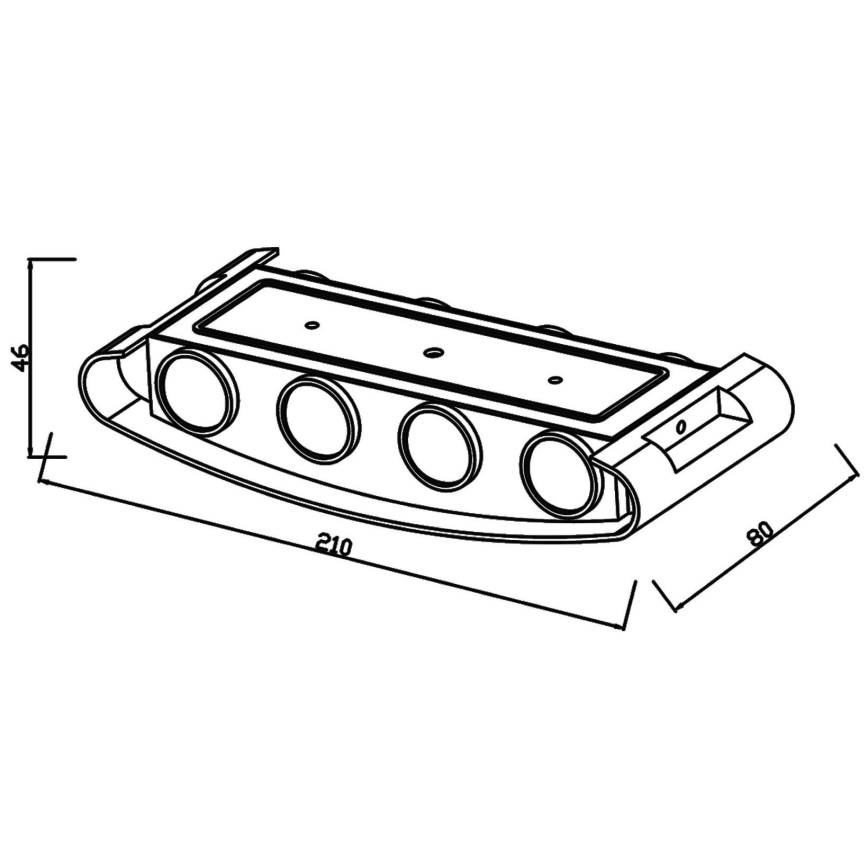 Top Light - LED-ulkoseinävalaisin RAY B LED/8W/230V IP44 4000K valkoinen