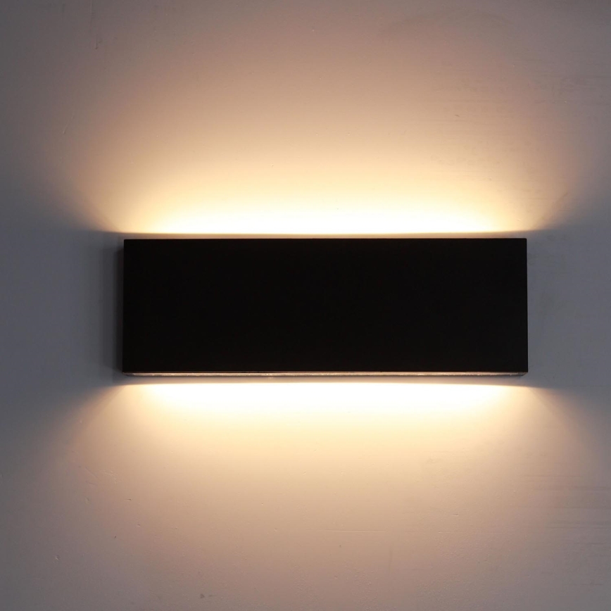 Top Light - LED-ulkoseinävalaisin OBLIGO LED/12W/230V IP65 musta