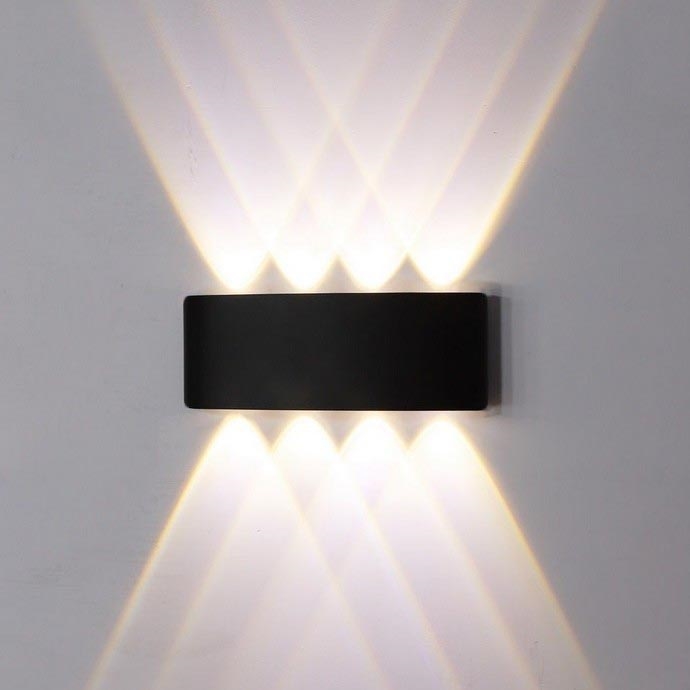 Top Light - LED-ulkoseinävalaisin RAY LED/8W/230V IP44 4000K musta