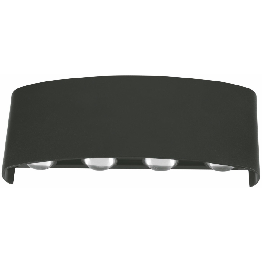 Top Light - LED-ulkoseinävalaisin RAY LED/8W/230V IP44 4000K musta