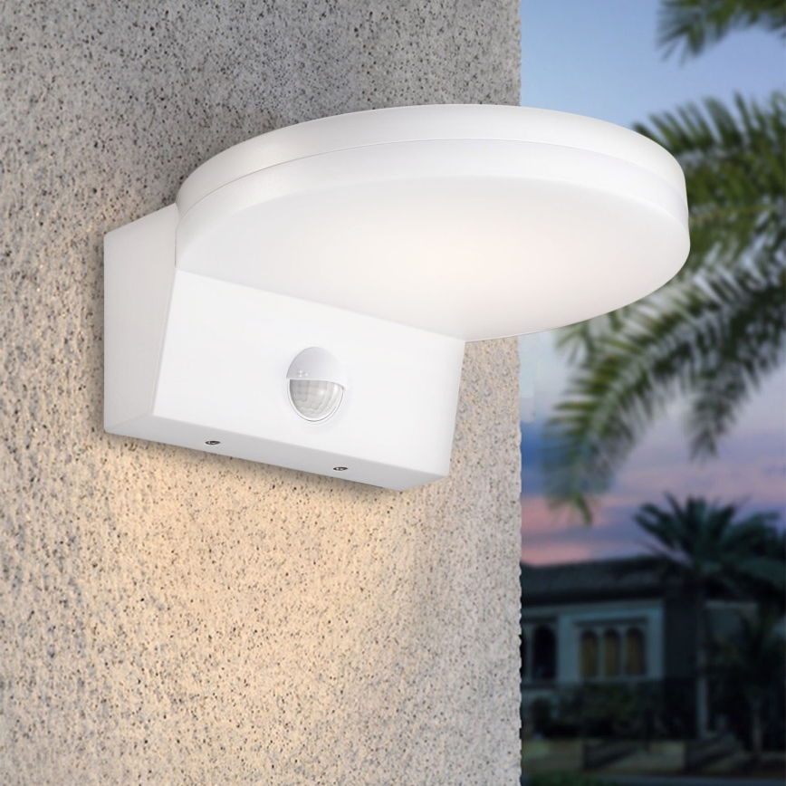 Top Light - LED Ulkovalo anturilla NOVARA LED/15W/230V IP65 valkoinen