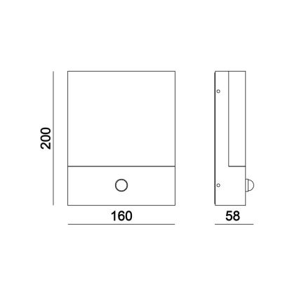 Top Light - LED Ulkovalo anturilla NOEL LED/10W/230V IP54