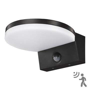 Top Light - LED Ulkovalo anturilla NOVARA LED/15W/230V IP65 musta
