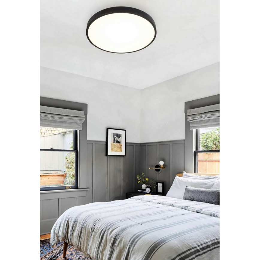Top Light Metal 40C +kaukosäädin -Himmennettävä LED-kattovalaisin METAL LED/51W/230V musta + kauko-ohjaus