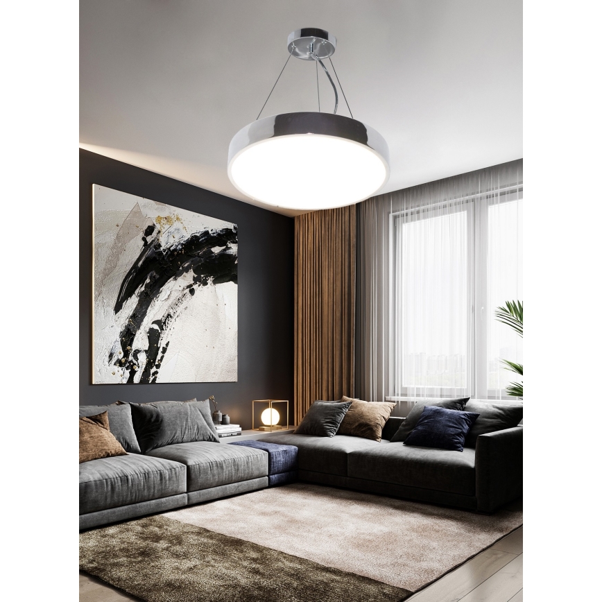 Top Light Metalli 40CRZ +kaukosäädin - Himmennettävä LED-kattokruunu johdossa METAL LED/51W/230V kiiltävä kromi + kauko-ohjaus