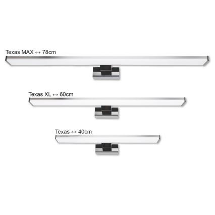 Top Light TEXAS XL - Kylpyhuoneen LED-peilivalo TEXAS LED/12W/230V IP44