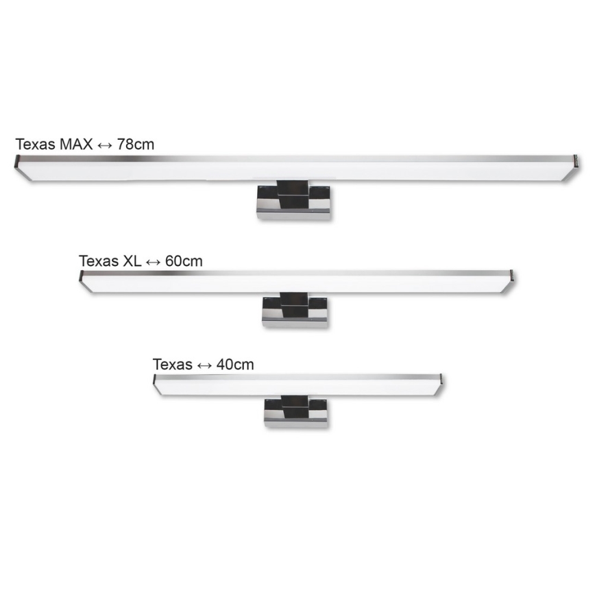 Top Light TEXAS XL - Kylpyhuoneen LED-peilivalo TEXAS LED/12W/230V IP44