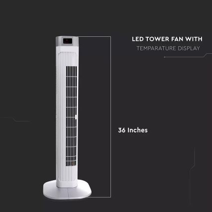 Tornituuletin lämpötilan osoittimella ja kaukosäätimellä 55W/230V