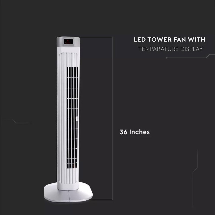 Tornituuletin lämpötilan osoittimella ja kaukosäätimellä 55W/230V