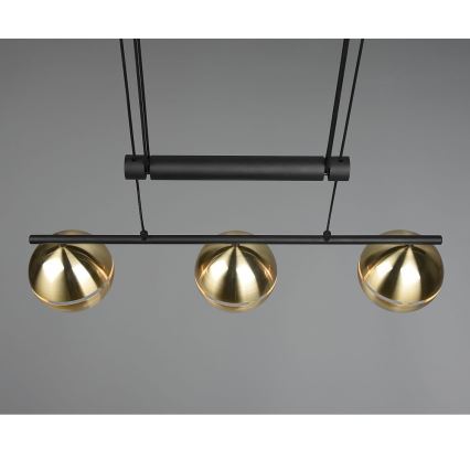 Trio - Kattokruunu johdossa FLETCHER 3xE14/40W/230V messinki