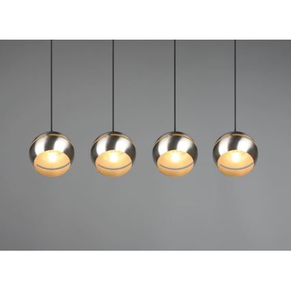 Trio - Kattokruunu johdossa FLETCHER 4xE14/40W/230V mattakromi